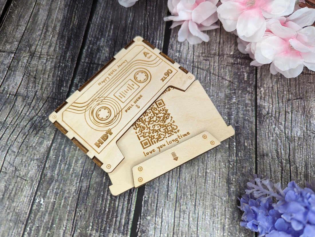 A Nostalgic Trip with Cherry Grove Craft: The Personalised Mixtape Cassette with Playlist QR Code - CherryGroveCraft