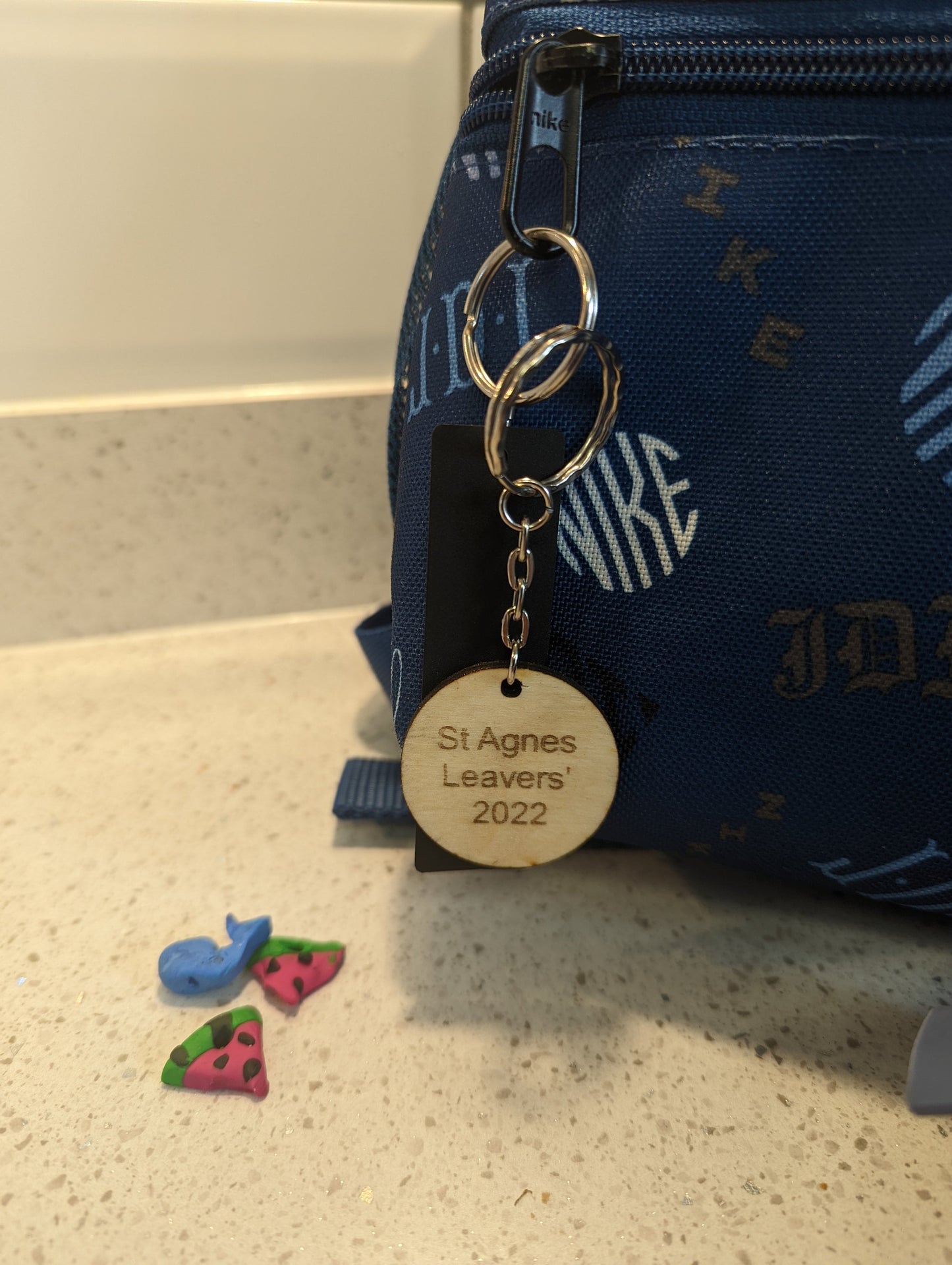 Personalized School Leavers Keyrings - Sustainable Wood End of Year Gifts for Students