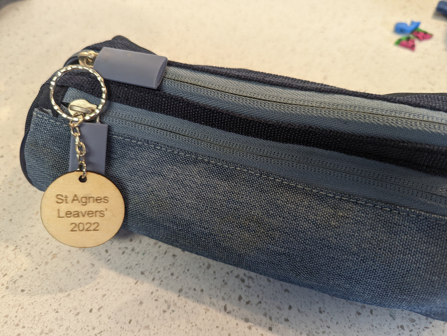 Personalized School Leavers Keyrings - Sustainable Wood End of Year Gifts for Students