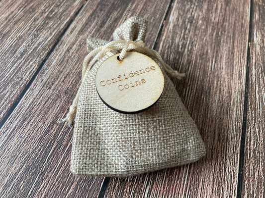 Personalised Wooden Hug Tokens | Kindness Tokens | Confidence Coins for Uplifting and Comforting Gifts