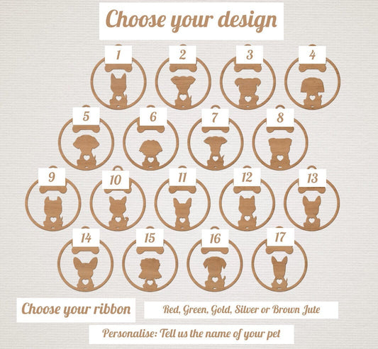 Personalised Dog Christmas Tree Decoration | Christmas Gift for Dog Lovers | Stocking Filler