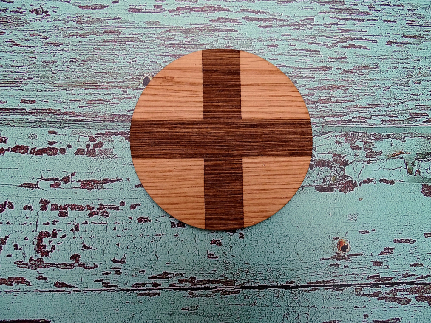 England Coasters, English Gifts, England Flag, Oak Coasters