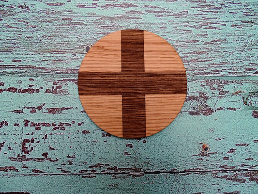 England Coasters, English Gifts, England Flag, Oak Coasters