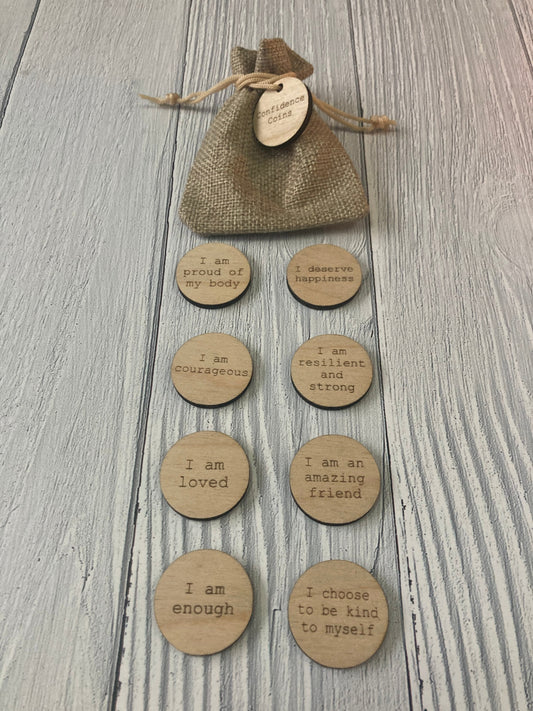 Wooden Daily Affirmations, Pocket Affirmations, Uplifting Personalised Affirmations