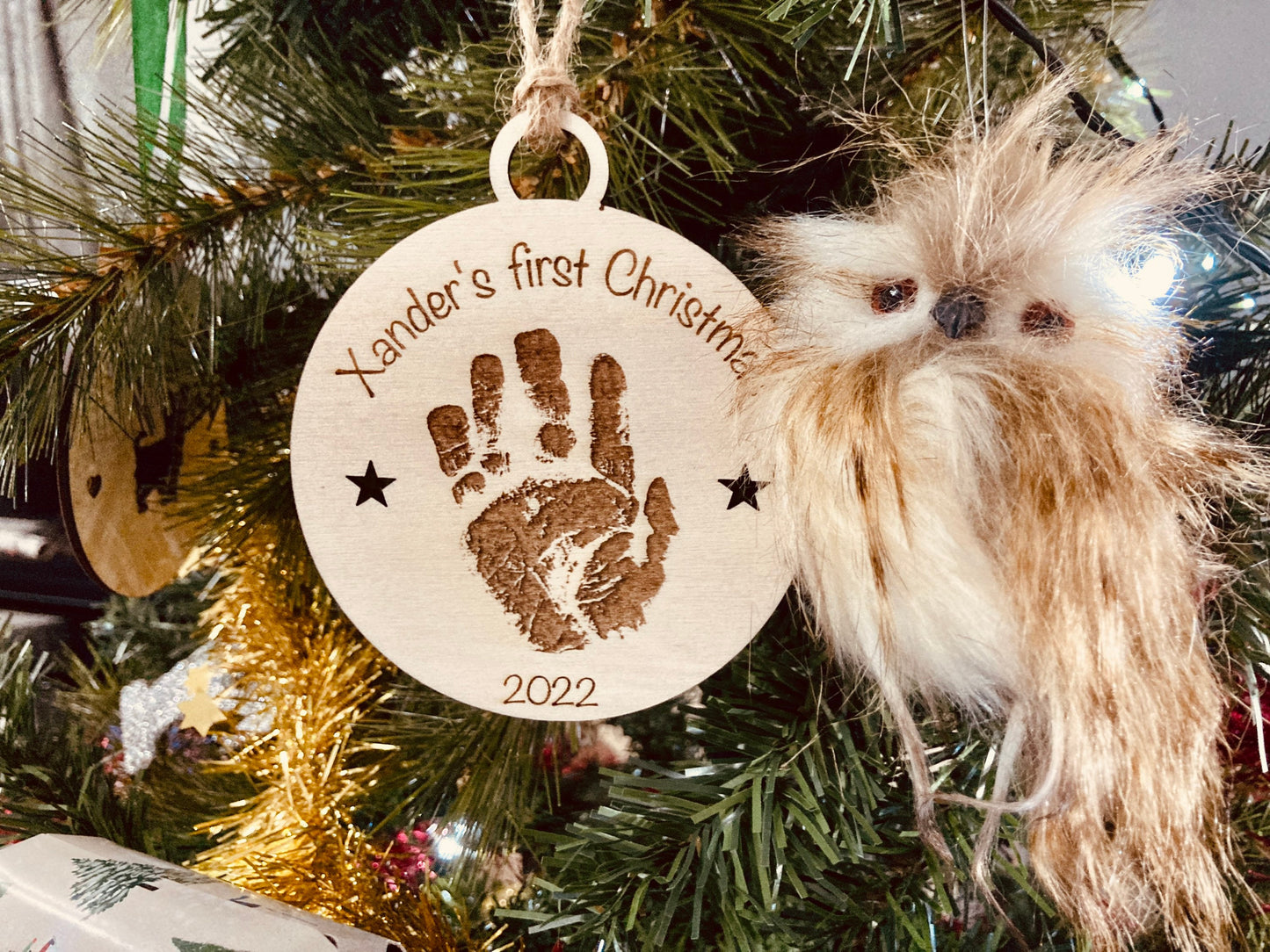Baby handprint bauble bulk order — new baby or christening gift