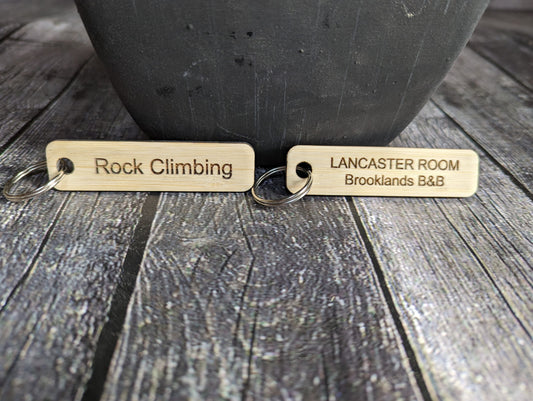 Personalised Bamboo Keyrings for Your Business, Business Keyring