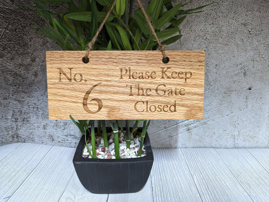 Personalised Solid Oak Sign - Handmade Engraved Gift