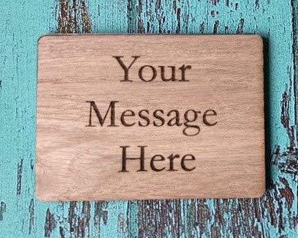 Personalised Fridge Magnets, Wooden Rustic Gift, 3 Sizes, Wooden Fridge Magnet, Oak