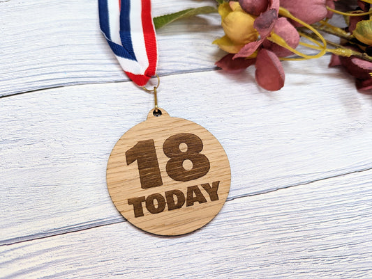 18 Today Birthday Medal - Commemorate Your Milestone 18th Birthday - Eco-Friendly Keepsake - Perfect for Celebrations