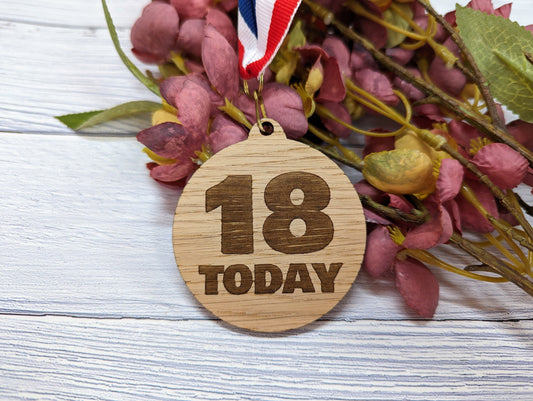 18 Today Birthday Medal - Commemorate Your Milestone 18th Birthday - Eco-Friendly Keepsake - Perfect for Celebrations