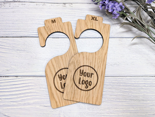 Personalised Garment Rail Dividers for Clothing Stores - Custom Size Labels & Logo Option - Ideal for Boutiques and Retail Shops