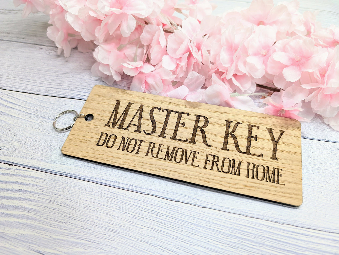 Master Key Wooden Keyring - 'Do Not Remove From Home'