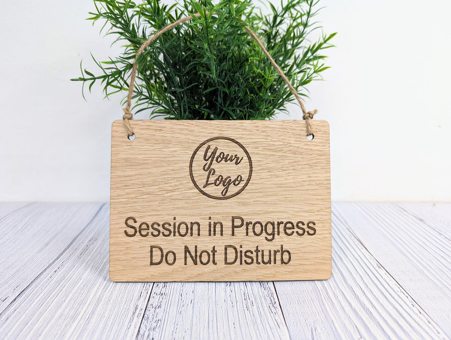 Session in Progress, Do Not Disturb Sign- Oak Door Sign, Handcrafted in Wales, Peaceful Decor, Available in 4 Sizes