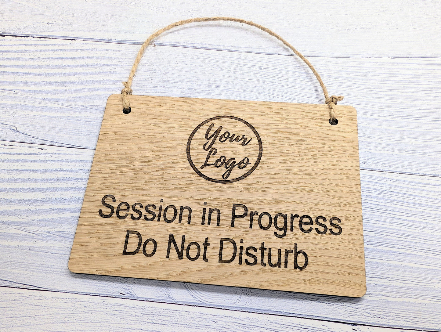 Session in Progress, Do Not Disturb Sign- Oak Door Sign, Handcrafted in Wales, Peaceful Decor, Available in 4 Sizes