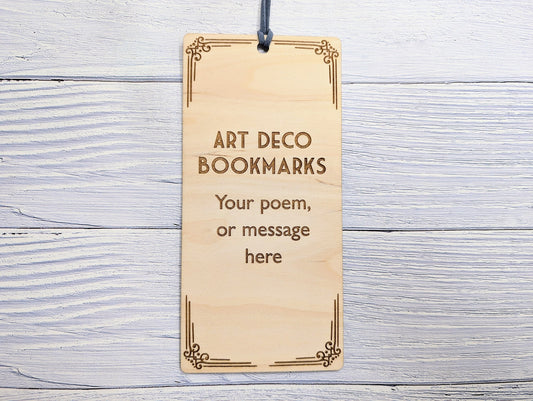 Custom Engraved Bookmark | Art Nouveau Style
