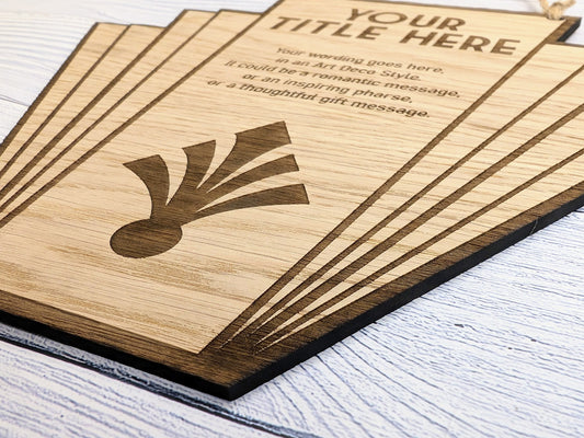 Art Deco Personalised Hanging Sign | Custom Engraved