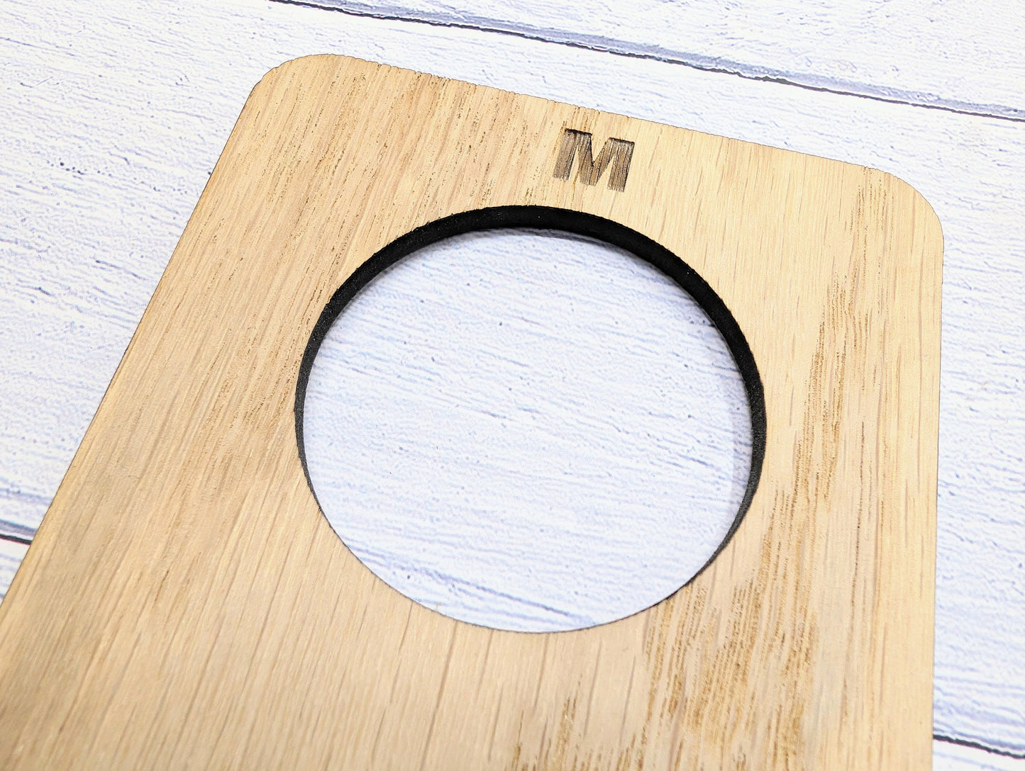 Garment Rail Dividers for Boutiques, Custom Double-Sided - Personalised with Clothing Size & Logo - Sustainable Oak Veneered Rail Hangers