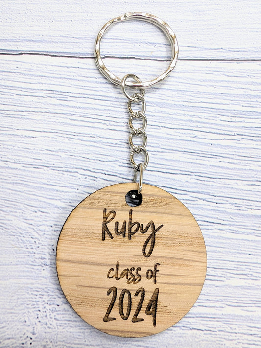 Personalised "Class of" Student Keyrings, Oak School Key Chains, Students Gifts | Gifts from Teacher, End of Term, End-of-Year, Custom Names