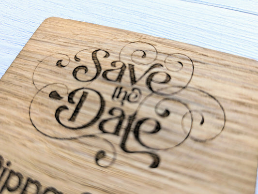 Eco-Friendly 'Save The Date' Personalised Wooden Coasters