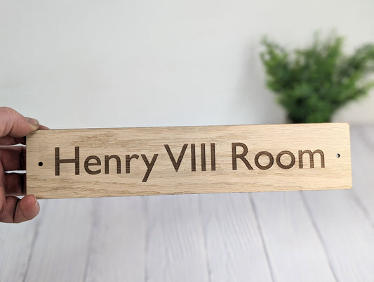 Custom Wooden Signs for Hotels & Spas - Personalised Room and Facility Signage - Available in Multiple Sizes - Doors, Walls Etc