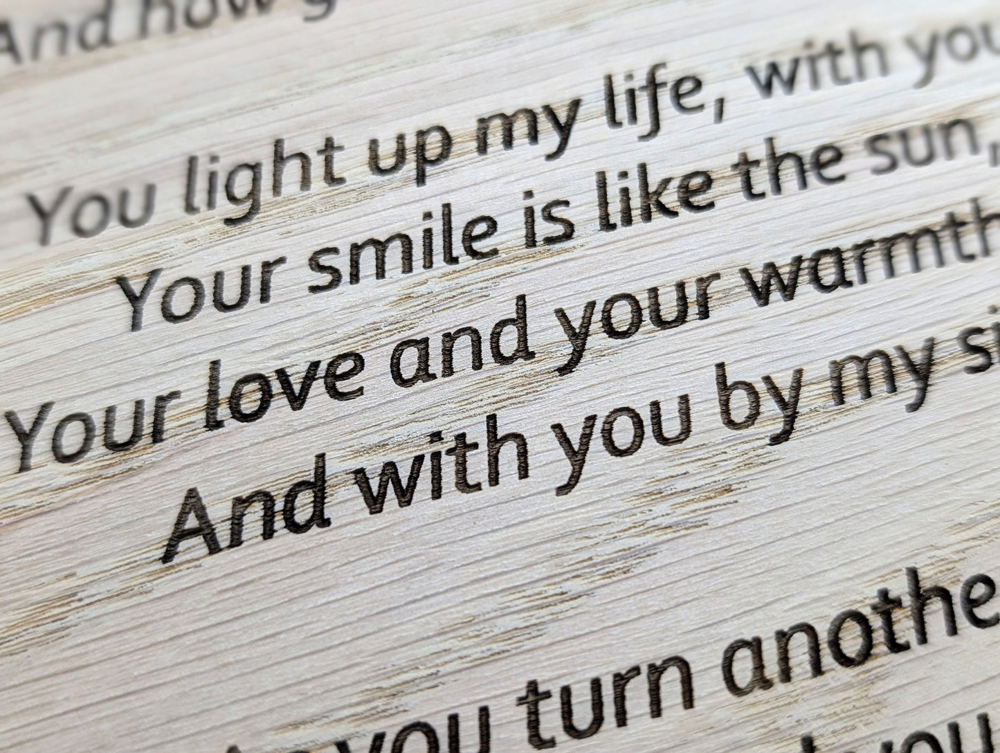 Custom A4 Wooden Poem Sign - Personalised Engraving, Perfect for Longer Verses, Home or Office Decor, Sustainable Timber, Eco-Friendly