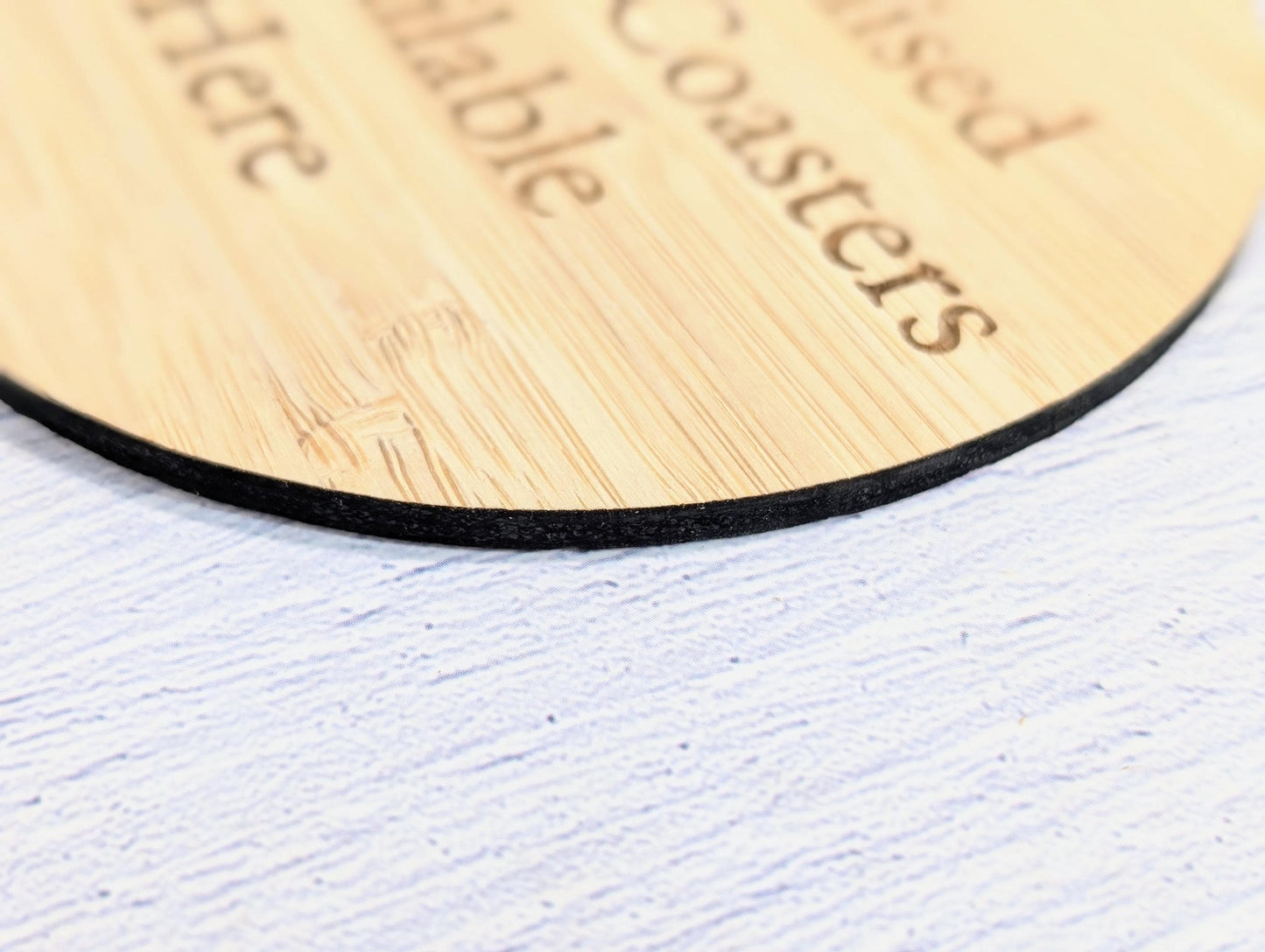 Personalised Bamboo Coasters - Sustainable Gift for Any Occasion, Custom Coasters, Eco Friendly Coasters, Father's Day Gift