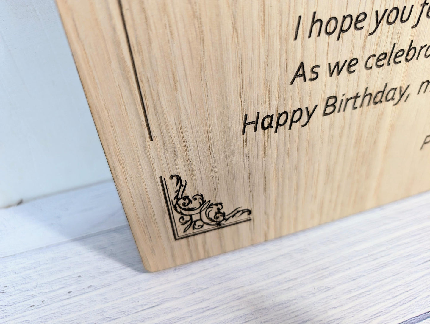 Custom A3 Wooden Poem Sign XL - Personalised Engraving, Perfect for Longer Verses, Home or Office Decor, Sustainable Timber, Eco-Friendly