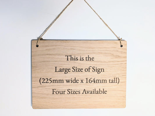 Wooden Personalised Sign, Personalised Wooden Hanging Sign, Birthday Gift, Oak