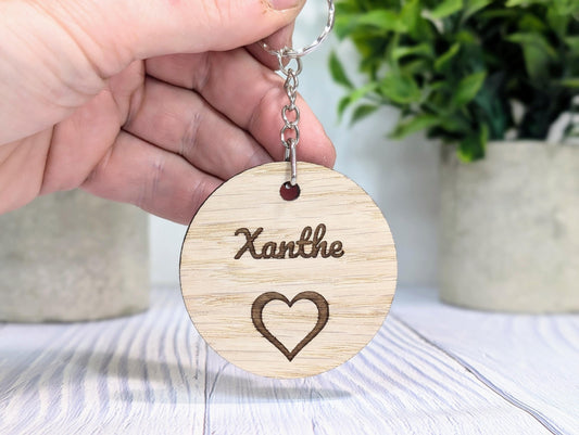 Wooden Wedding Favour Key Chain | Personalised Place Setting | Custom Guest Name, Key Ring, Keyring | Eco-Friendly Oak Veneer Keepsakes