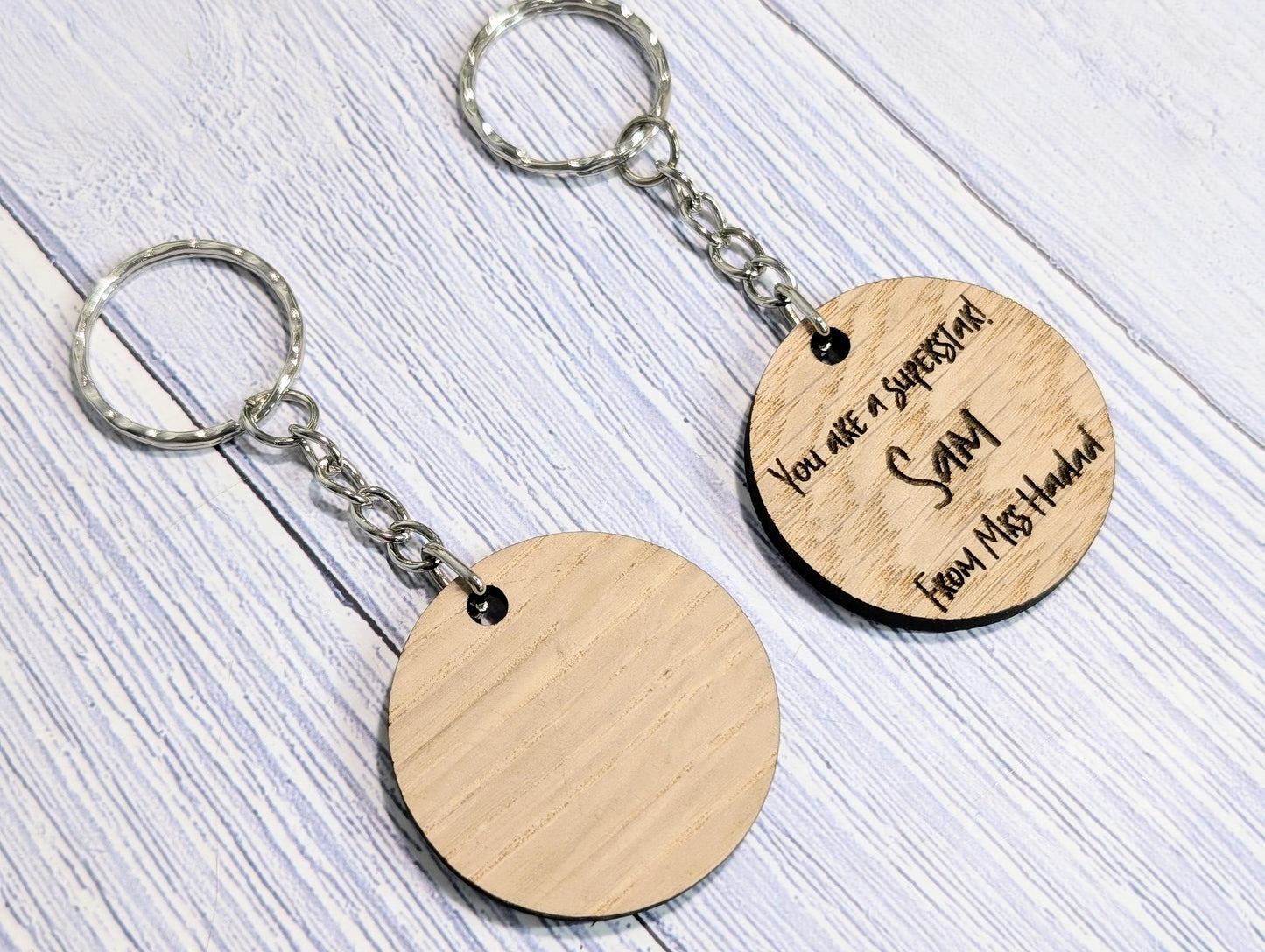 Personalised Student Superstar Keyrings, Oak School Key Chains, Students Gifts | Gifts from Teacher, End of Term, End-of-Year, Custom Names