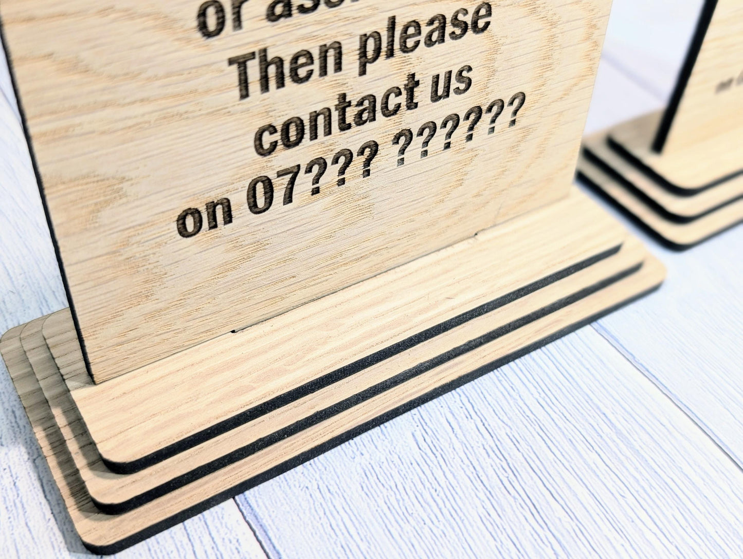 Personalised Wooden Welcome Sign – Perfect for Your Home, Rental Properties, Holiday Homes, B&Bs | Wood Table Signage | Two Sizes