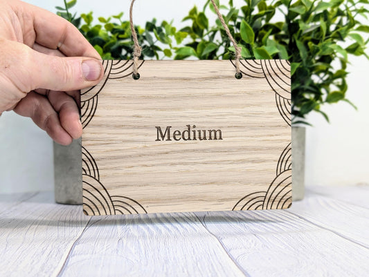 Personalised Wooden Hanging Sign | Custom Oak Signage | Anniversary Gift | Man Cave Sign | Bar Sign | Christmas Fun | Hanging Den Sign