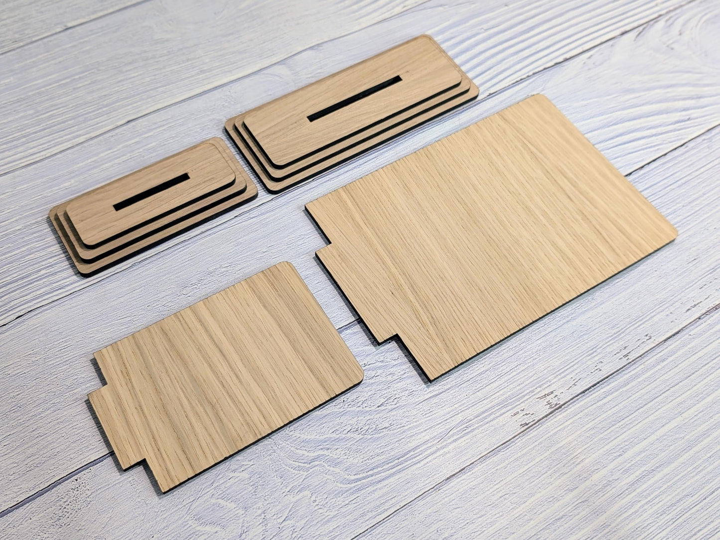 Personalised Wooden Hearing Loop Sign – Freestanding Table Sign for Accessibility, Office, & Public Spaces- Two Sizes - Removable Base