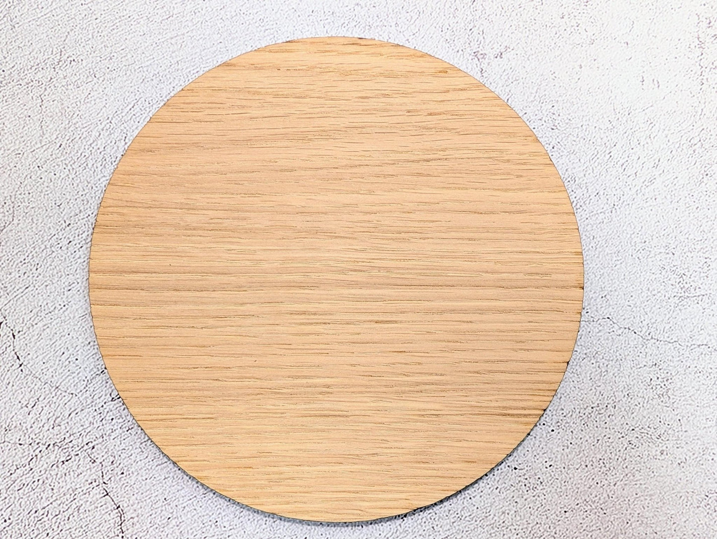 Toilet Door Sign – Circular Oak Veneered Wooden Bathroom Sign, Indoor Use Only, Handmade in Wales, Plastic - Free Packaging, 2 Sizes - CherryGroveCraft