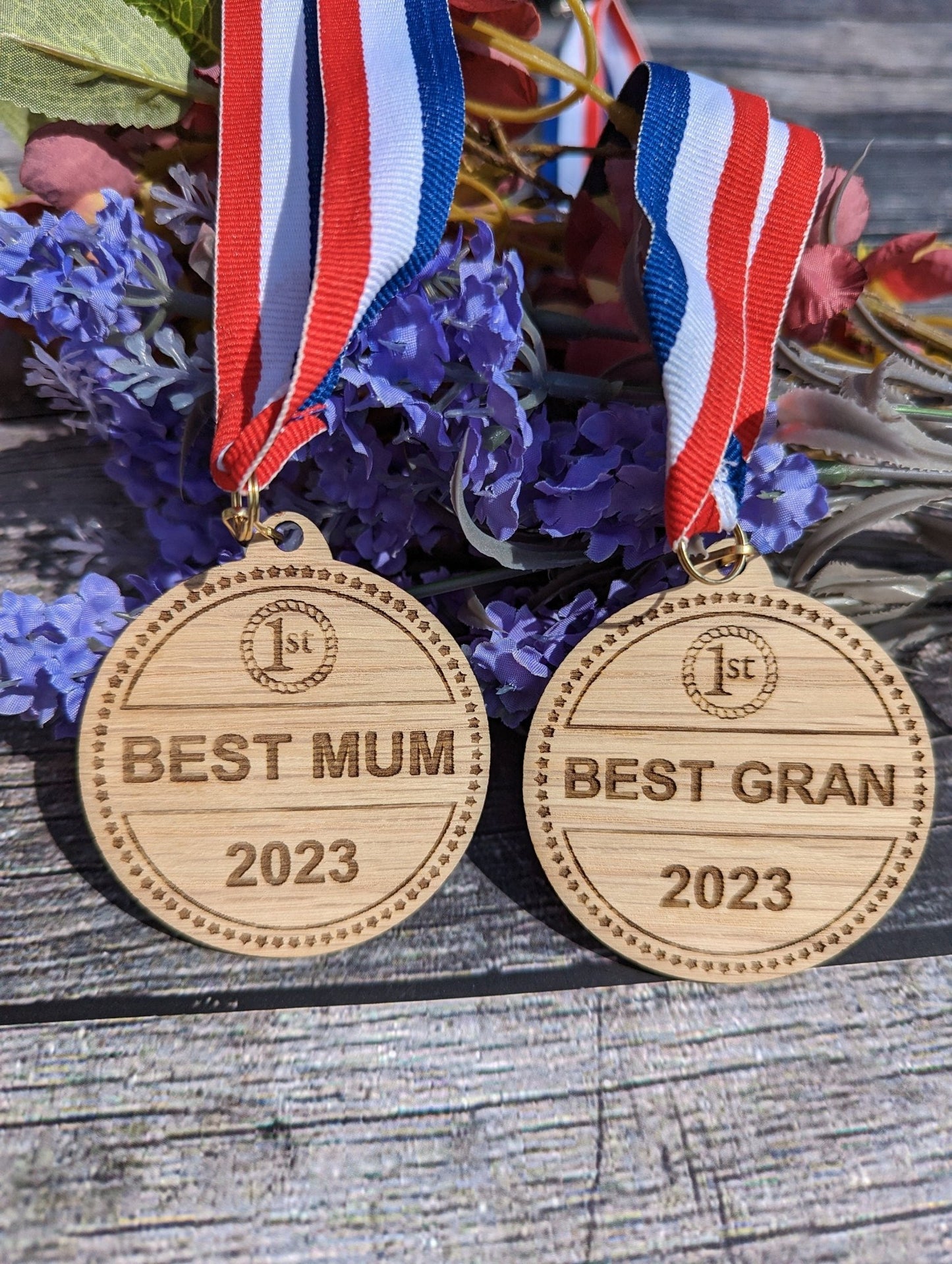 Best Mum & Best Gran Medals with Welsh Dragon - Meaningful Gifts, Birthday Gift, Mother's Day Gift - CherryGroveCraft