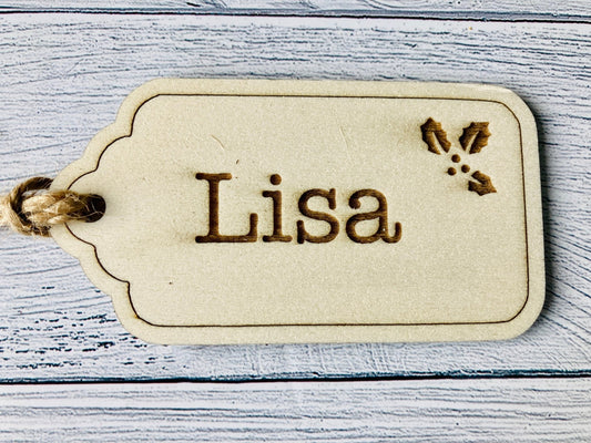 Custom Wooden Christmas Gift Tags - Personalised Joy for Every Package! - CherryGroveCraft