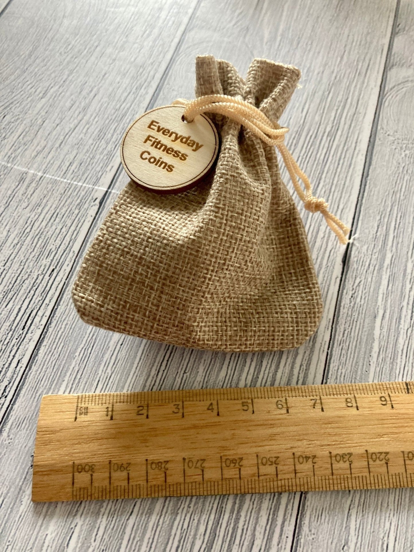 Handmade Wooden Daily Fitness Coins, Motivational Gift, Eco-Friendly, Inspiring Personalised Fitness Coins, Custom Fitness - CherryGroveCraft