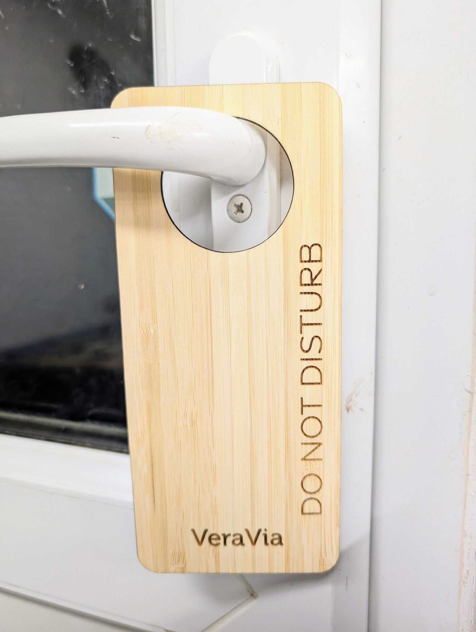 Hotel Door Hangers - Free Design Service, Bamboo "Please Clean the Room" and "Please Do Not Disturb" Door Signs, Hotel Sign, Bedroom Signs - CherryGroveCraft