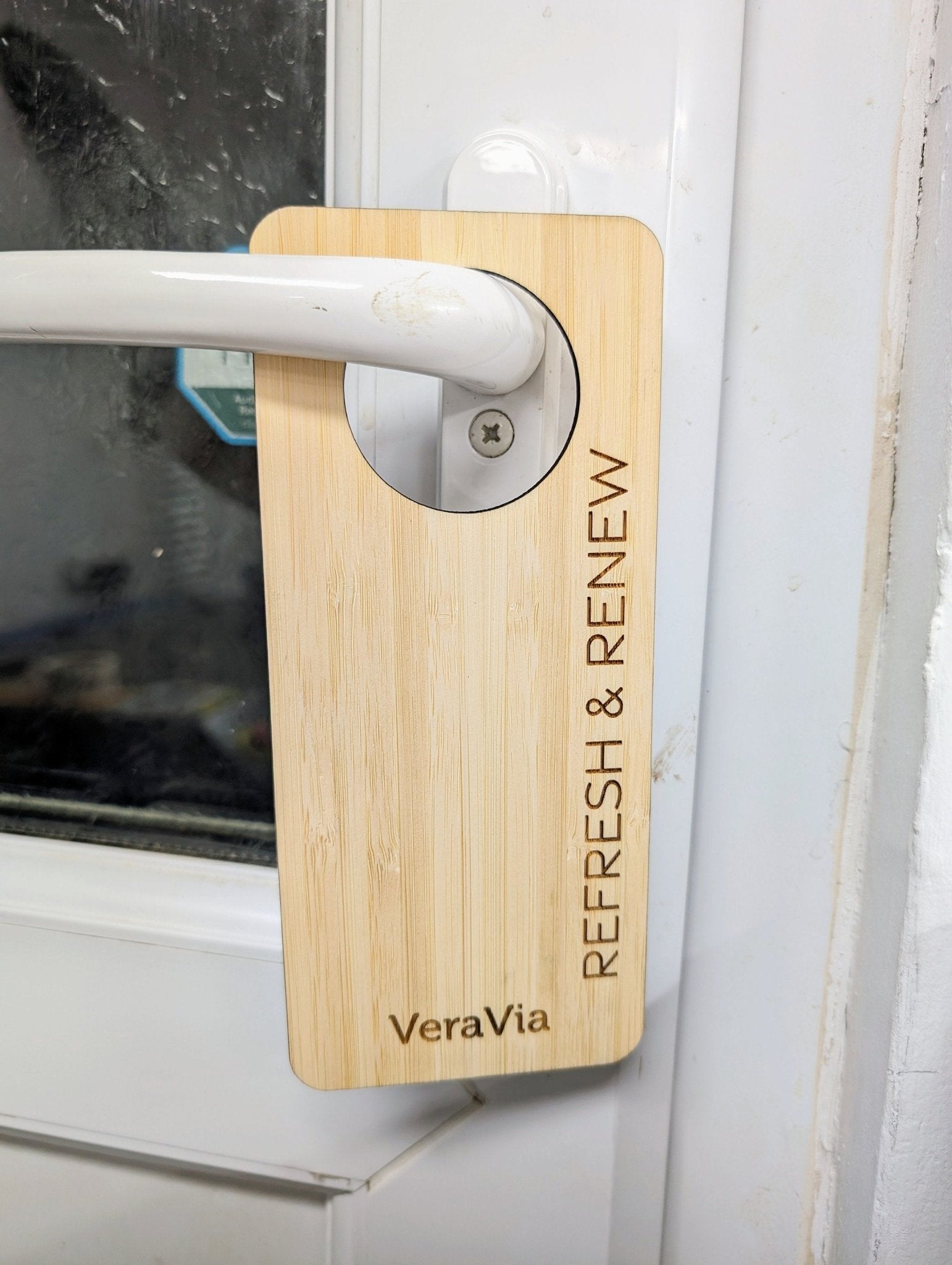 Hotel Door Hangers - Free Design Service, Bamboo "Please Clean the Room" and "Please Do Not Disturb" Door Signs, Hotel Sign, Bedroom Signs - CherryGroveCraft