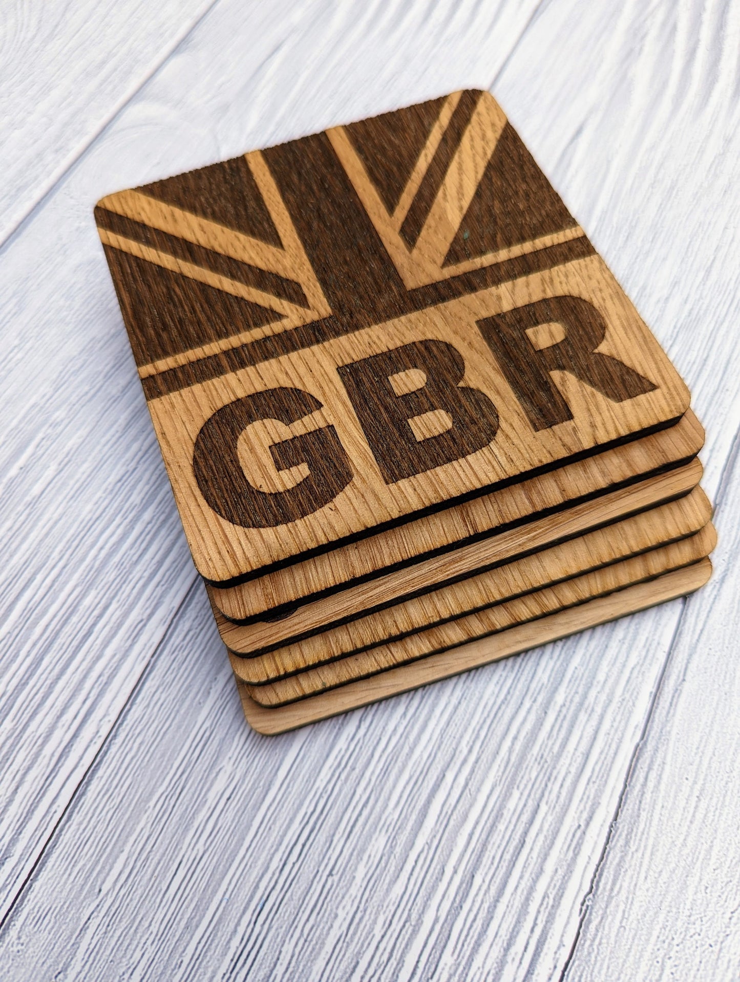 Set of 6 Union Jack Sailing Coasters - Nautical Home Decor