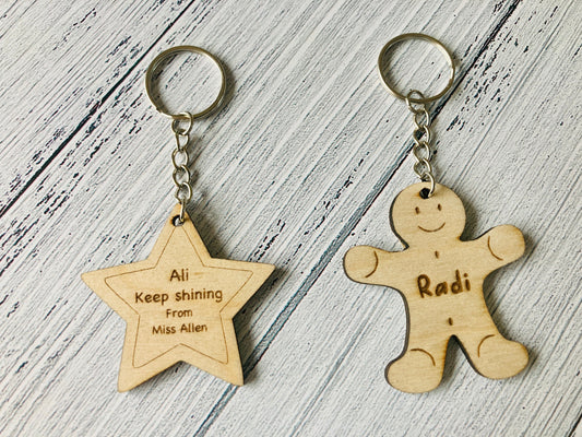 School Children Gifts, Personalised Keyrings For Pupils, Gifts From Teacher