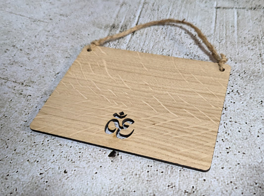 Wooden Personalised Yoga Sign, Namaste Wooden Hanging Sign