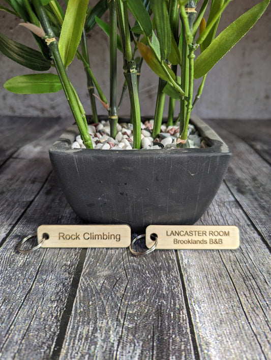 Personalised Bamboo Keyrings for Your Business, Business Keyring