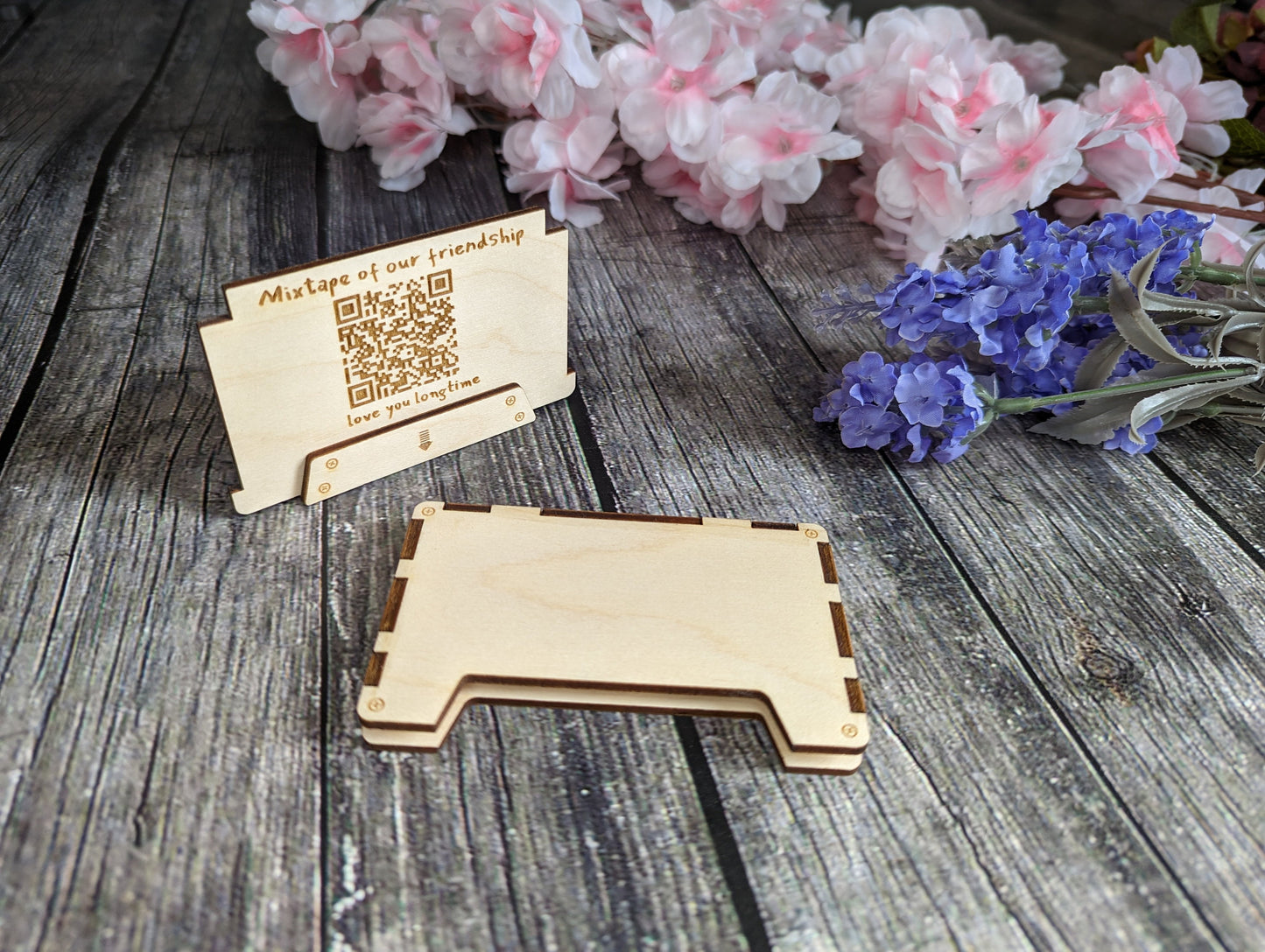 Personalised wooden mixtape, made in North Wales