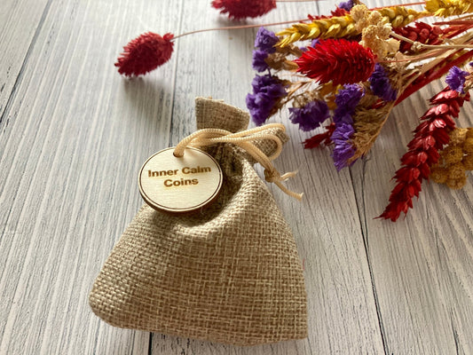Inner Calm Coins, Pocket Anxiety Techniques, Mindfulness Gift - CherryGroveCraft