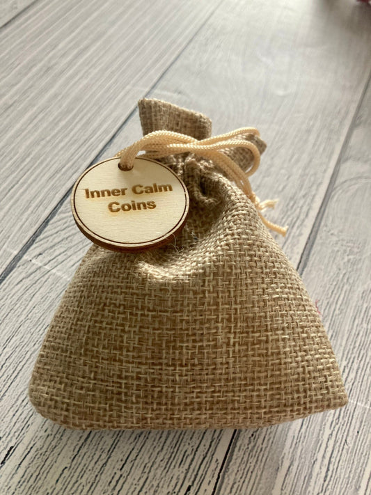 Inner Calm Coins with Pocket Anxiety Techniques, Mindfulness Gift, Thoughtful Gift, Anxiety Gift, Handmade Mental Health Gift - CherryGroveCraft