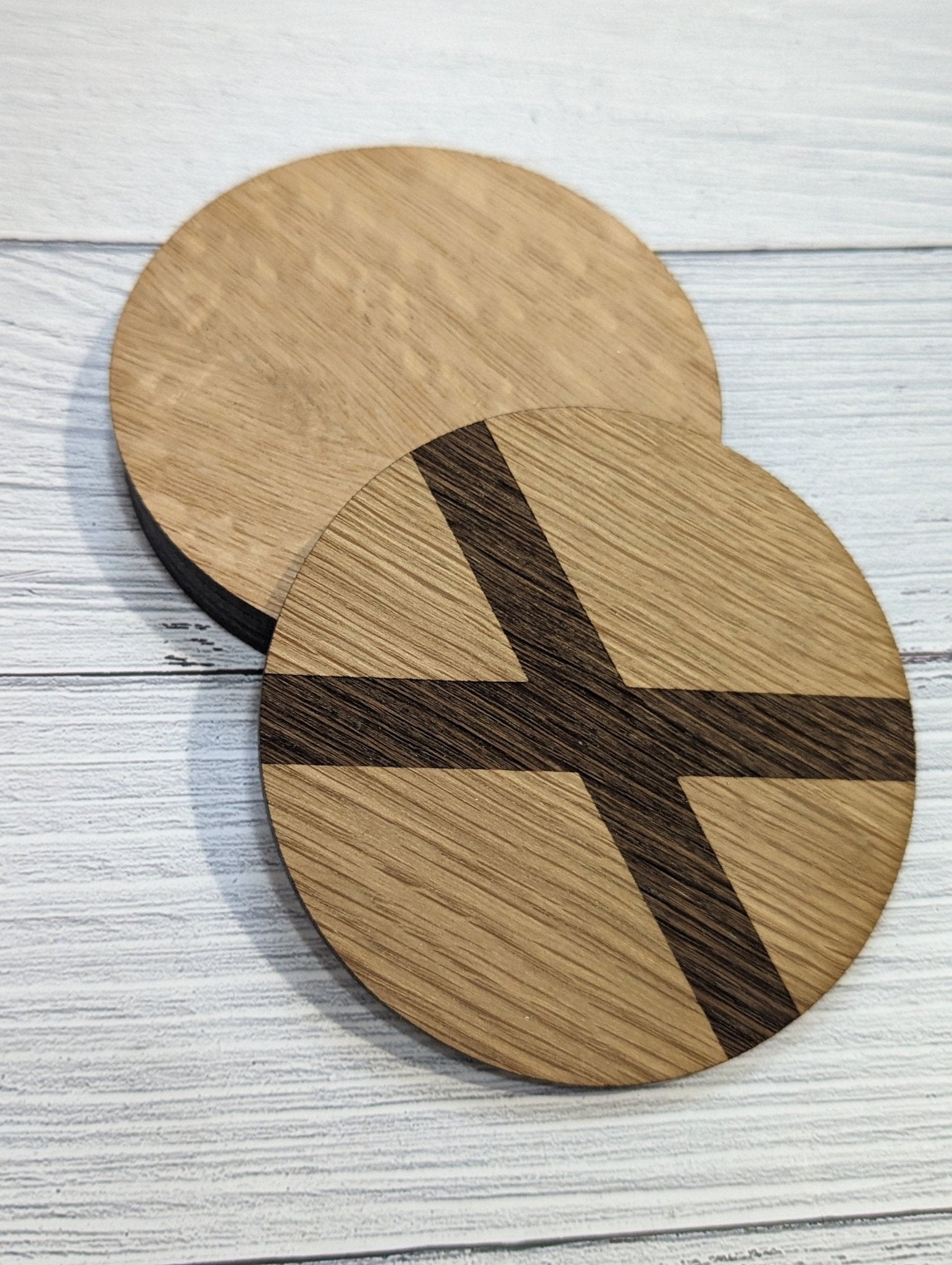 Northern Ireland Coasters, Irish Gifts, Oak - CherryGroveCraft