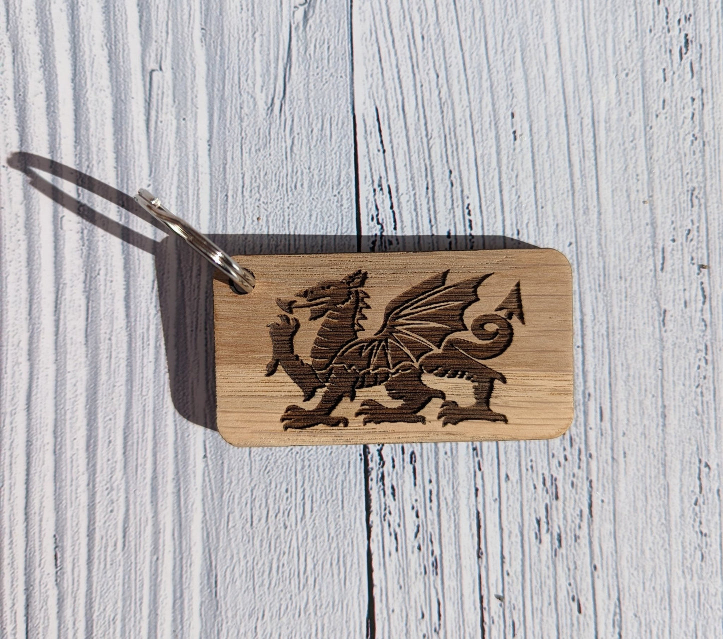Personalised Patriotic Welsh Keyrings with Welsh Dragon and Phrases - CherryGroveCraft