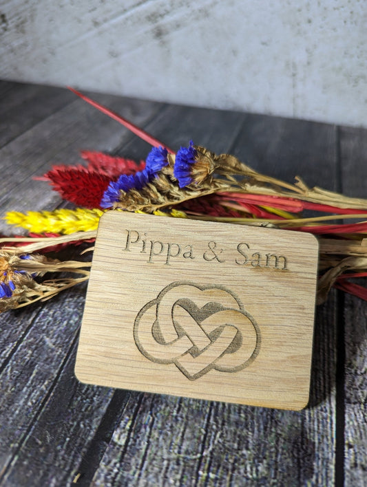 Personalised Romantic Fridge Magnets, Wooden Love Infinity Magnet - CherryGroveCraft