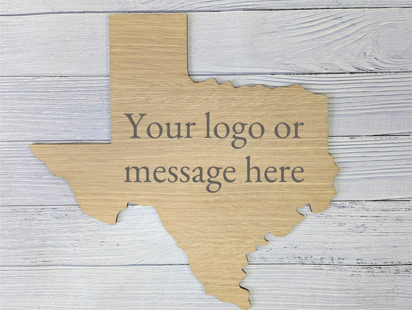 Personalised Texas Wooden Sign - Custom Home or Business Decor - Oak Veneer Plaque - CherryGroveCraft